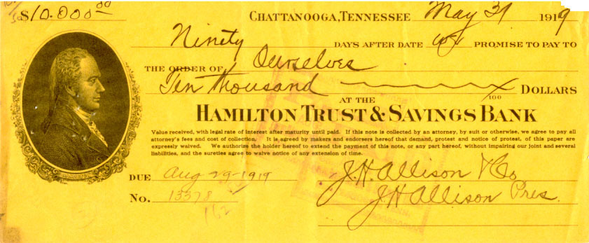  - Hamilton Trust & Savings Bank 5-31-1919